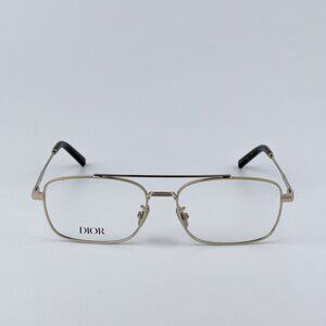 Dior Men BRAND NEW Eyeglasses Metal Shiny Clear Gold Geometric DM50057U 032